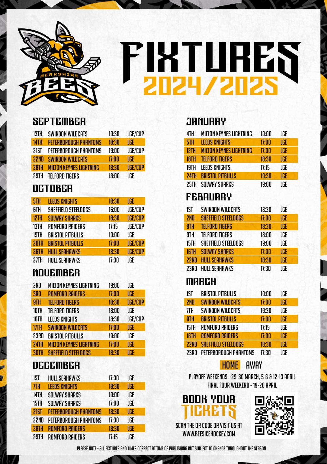 NATIONAL LEAGUE HOCKEY SCHEDULE visual data 6